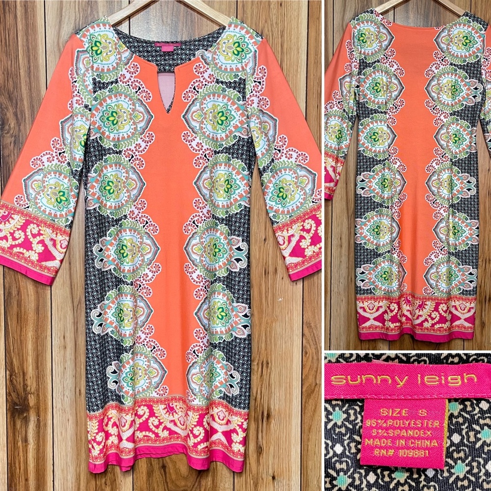 Sunny Leigh Casual Multicolor Dress, Small